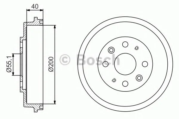 Гальмівний барабан BOSCH 0986477191 (фото 1)
