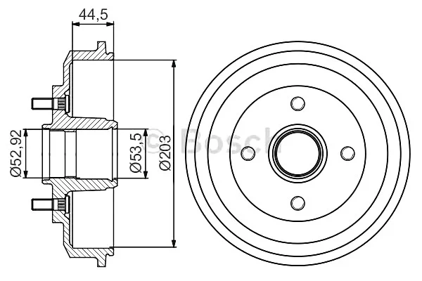 Тормозной барабан BOSCH 0986477266 (фото 1)