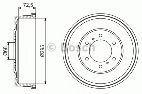 Тормозной барабан BOSCH 0986477215