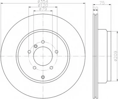 Тормозной диск HELLA 8DD355115291