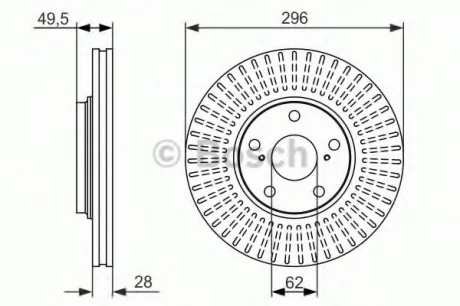 Тормозной диск BOSCH 0986479664
