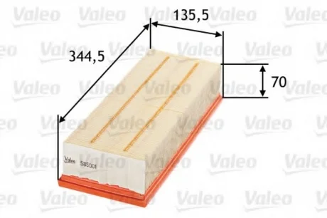 Фильтр воздушный AUDI/SEAT/SKODA/VW A3/Altea/Octavia/Beetle "1,4-2,0 "03>> Valeo 585001