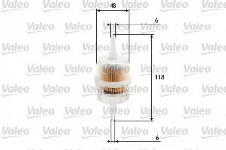 Фильтр топливный AUDI/CITROEN/FIAT/SKODA/VW 100/Jumper/Ducato/Favorit/Golf "0,9-3,5 "54-02 Valeo 587011