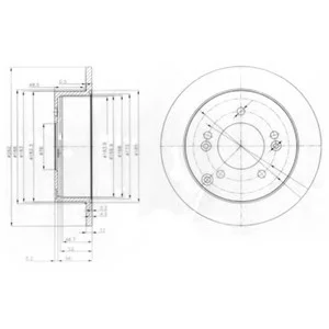 Тормозной диск зад. (262x10) Hyundai Tucson/Sonata/Kia Sportage 06- Delphi BG3799