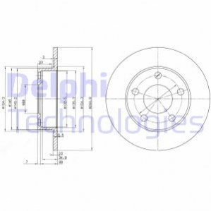 Тормозной диск Delphi BG2520 (фото 1)