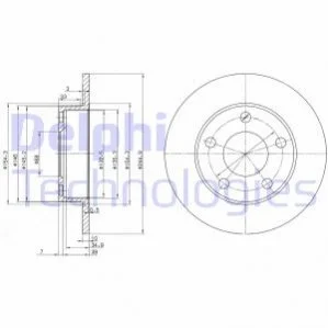 Диск тормозной Delphi BG2520