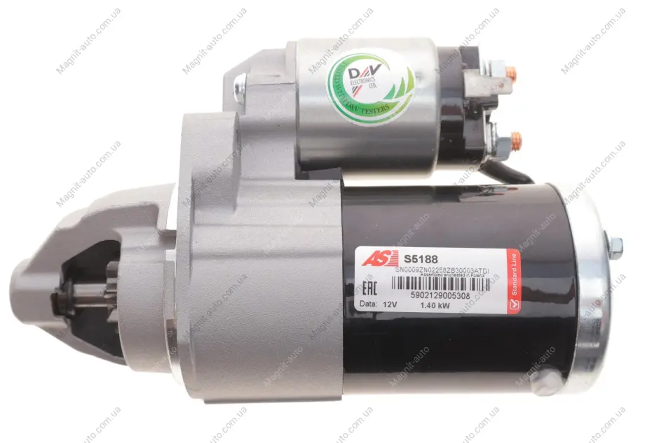 Стартер Mitsubishi Lancer 07-/Outlander 06- 1.8-2.4 (12V/1.4kw) (z=8) AS S5188 (фото 1)