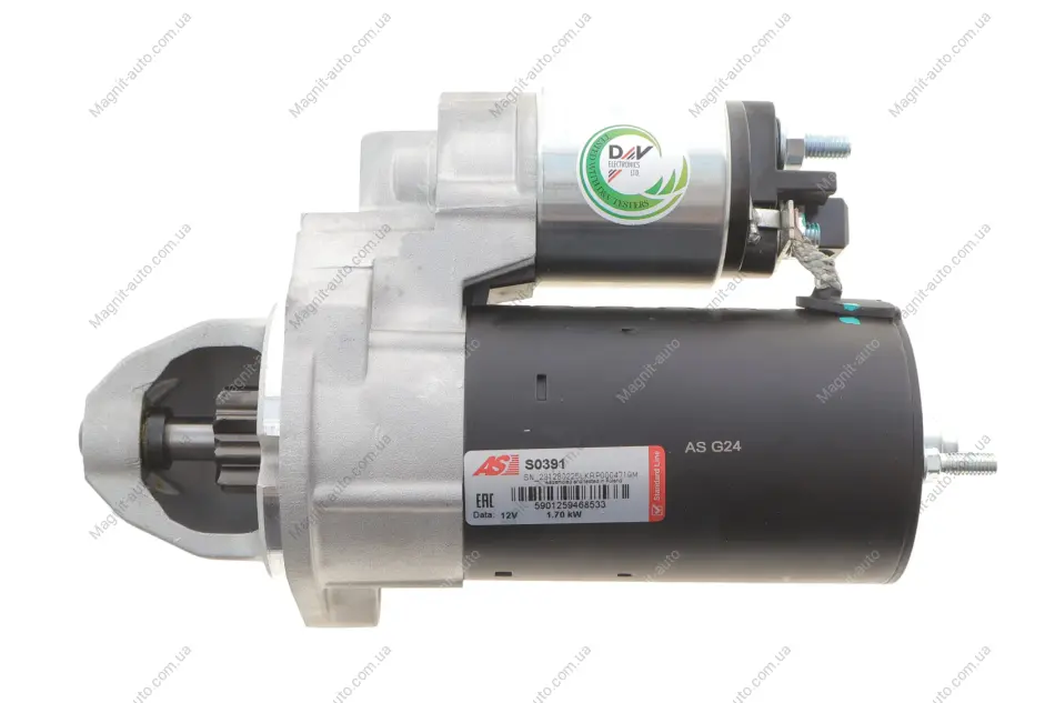 Стартер 12V 1.70kW AS S0391 (фото 1)