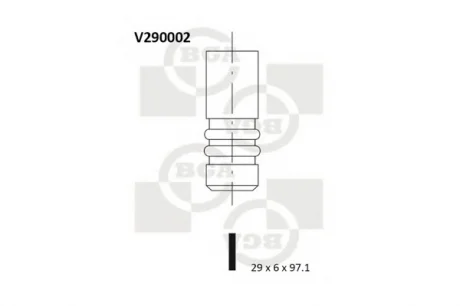 Клапан головки блока цилиндров двигателя BGA V290002
