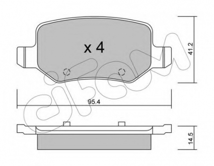 Комплект тормозных колодок, дисковый тормоз CIFAM 8225650