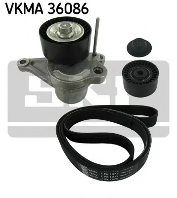 Комплект поликлинового ремня (с натяжителем) NISSAN NV400, PRIMASTAR OPEL MOVANO B, VIVARO A RENAULT ESPACE IV, LAGUNA, LAGUNA II, LAGUNA III, MASTER III, TRAFIC II, VEL SATIS 2.0D/2.3D 08.05- SKF VKMA36086 (фото 1)
