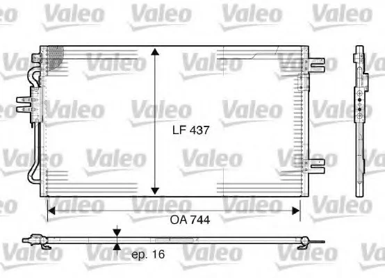 Конденсатор, кондиционер VALEO Valeo 817739 (фото 1)