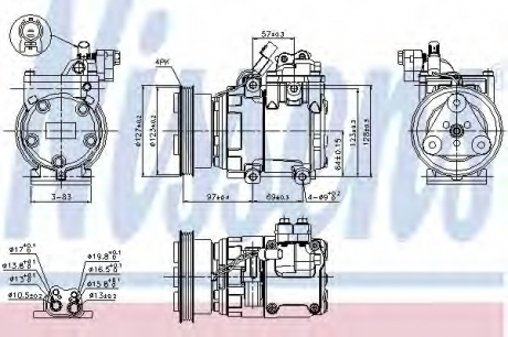 Компрессор, кондиционер NISSENS 89277