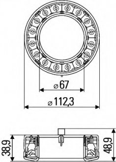 Задний фонарь HELLA 2SB009362041