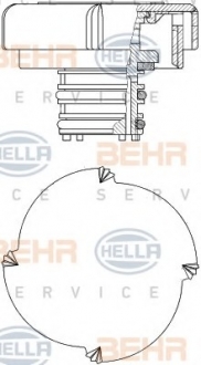 Крышка, резервуар охлаждающей жидкости HELLA 8MY376743431 (фото 1)