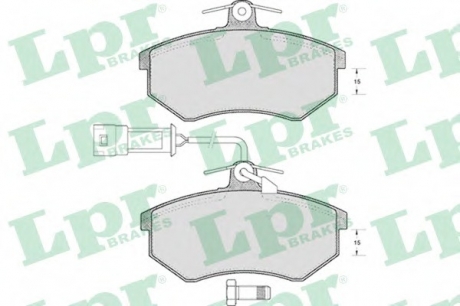Комплект тормозных колодок, дисковый тормоз LPR 05P221 (фото 1)