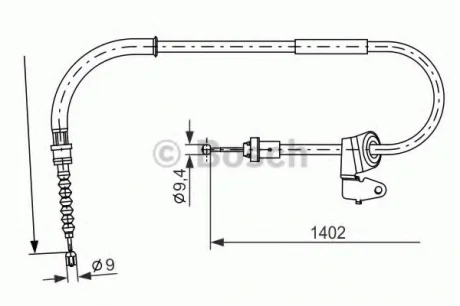 Трос, стояночная тормозная система BOSCH 1987482226