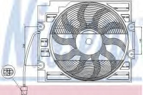 Вентилятор, конденсатор кондиционера NISSENS 85629 (фото 1)