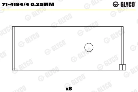Шатунный подшипник GLYCO Glyco 7141944025mm