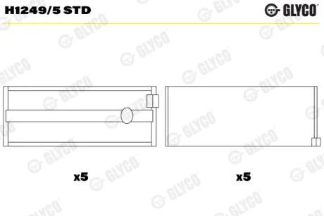 Вкладыши HL std(10) Glyco H12495STD