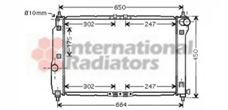 Радиатор охлаждения CHEVROLET AVEO (T250, T255) (05-) 1.4 i 16V (пр-во) Van Wezel 81002067