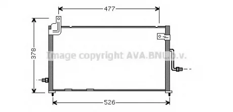 Конденсатор кондиционера DAEWOO MATIZ (98-) 0.8/1.0 (пр-во AVA) AVA COOLING DW5044