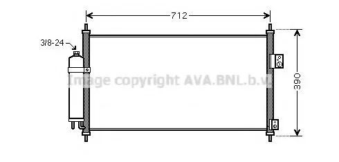 Радіатор кодиціонера CLEVER FIT AVA COOLING DN5263D (фото 1)