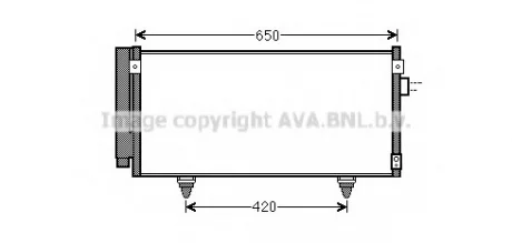 Радиатор кондиционера SUBARU FORESTER, IMPREZA (пр-во AVA) AVA COOLING SU5077D