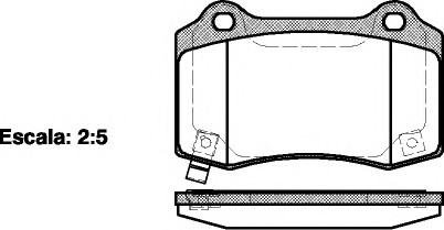 Комплект тормозных колодок, дисковый тормоз REMSA 043454 (фото 1)