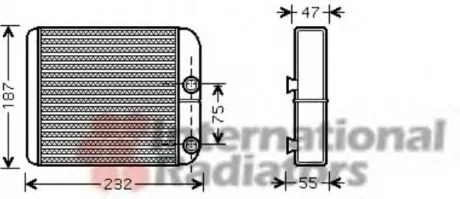 Теплообменник, отопление салона VAN WEZEL Van Wezel 32006186