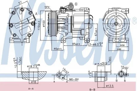 Компрессор, кондиционер NISSENS 89405
