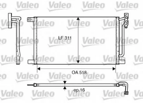 Радиатор кондиционера BMW X3 (E83) 2.0-3.0 04-11 Valeo 817405