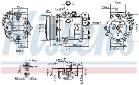 Компрессор, кондиционер NISSENS 89503