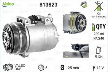 Компрессор, кондиционер Valeo 813823