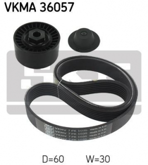 Поликлиновой ременный комплект SKF VKMA36057