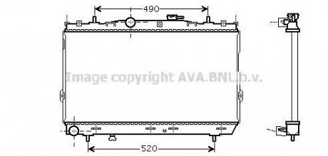 Радиатор, охлаждение двигателя AVA QUALITY COOLING AVA COOLING HY 2095