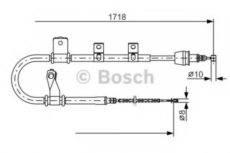 Трос стояночного тормоза, правый BOSCH 1987482075