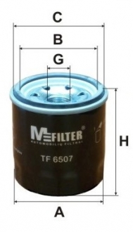 Фильтр масляный двигателя DAEWOO MATIZ 03- M-FILTER TF6507 (фото 1)