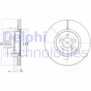 Тормозной диск DELPHI Delphi BG4056C