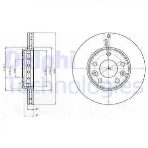 TARCZA HAM./PRZ/ DACIA,RENAULT DUSTER,FLUENCE,LAGUNA,MEGANE,SCENIC 07- Delphi BG4265C