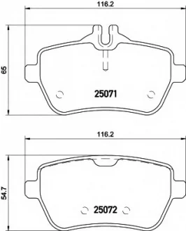 Гальмівні колодки зад. MB (C217), S (W222, V222, X222), SL (R231) 2.1DH-4.7 01.12- HELLA 8DB355020471
