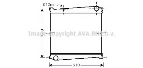Радиатор, охлаждение двигателя AVA QUALITY COOLING AVA COOLING RTA2379