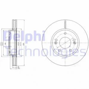 Гальмівний диск Delphi BG4281C
