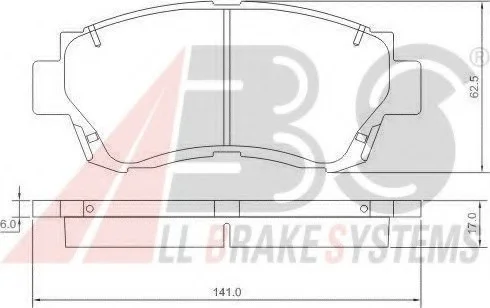 Колодки гальмівні Avalon/Mark/Camry/Corona/Celica/Crown/ES/LS 89-04 A.B.S. 36713 (фото 1)