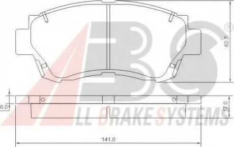 Тормозные колодки Avalon/Mark/Camry/Corona/Celica/Crown/ES/LS 89-04 A.B.S. 36713