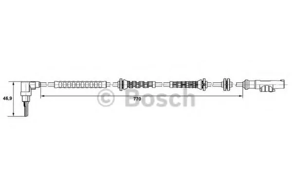 Датчик, частота вращения колеса BOSCH 0265007671 (фото 1)