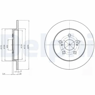 TARCZA HAM./TYг/ TOYOTA PRIUS 09- DELPHI Delphi BG4201C