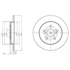 TARCZA HAM./TYг/ TOYOTA PRIUS 09- Delphi BG4201C