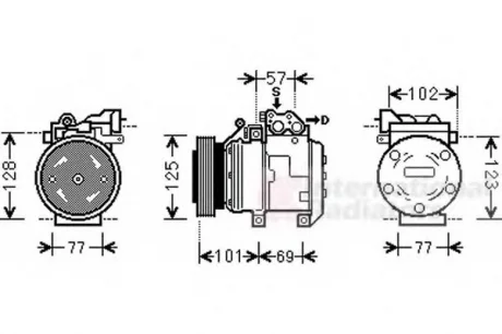 Компрессор, кондиционер VAN WEZEL Van Wezel 8200K208