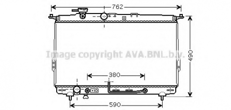 Радиатор охлаждения HYUNDAI SONATA IV (EF) (98-) 2.0-2.7 (AVA) AVA COOLING HYA2107